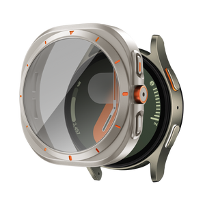 Bandz Coque de PC carrée avec verre Samsung Galaxy Watch 7 - 44 mm (titane)