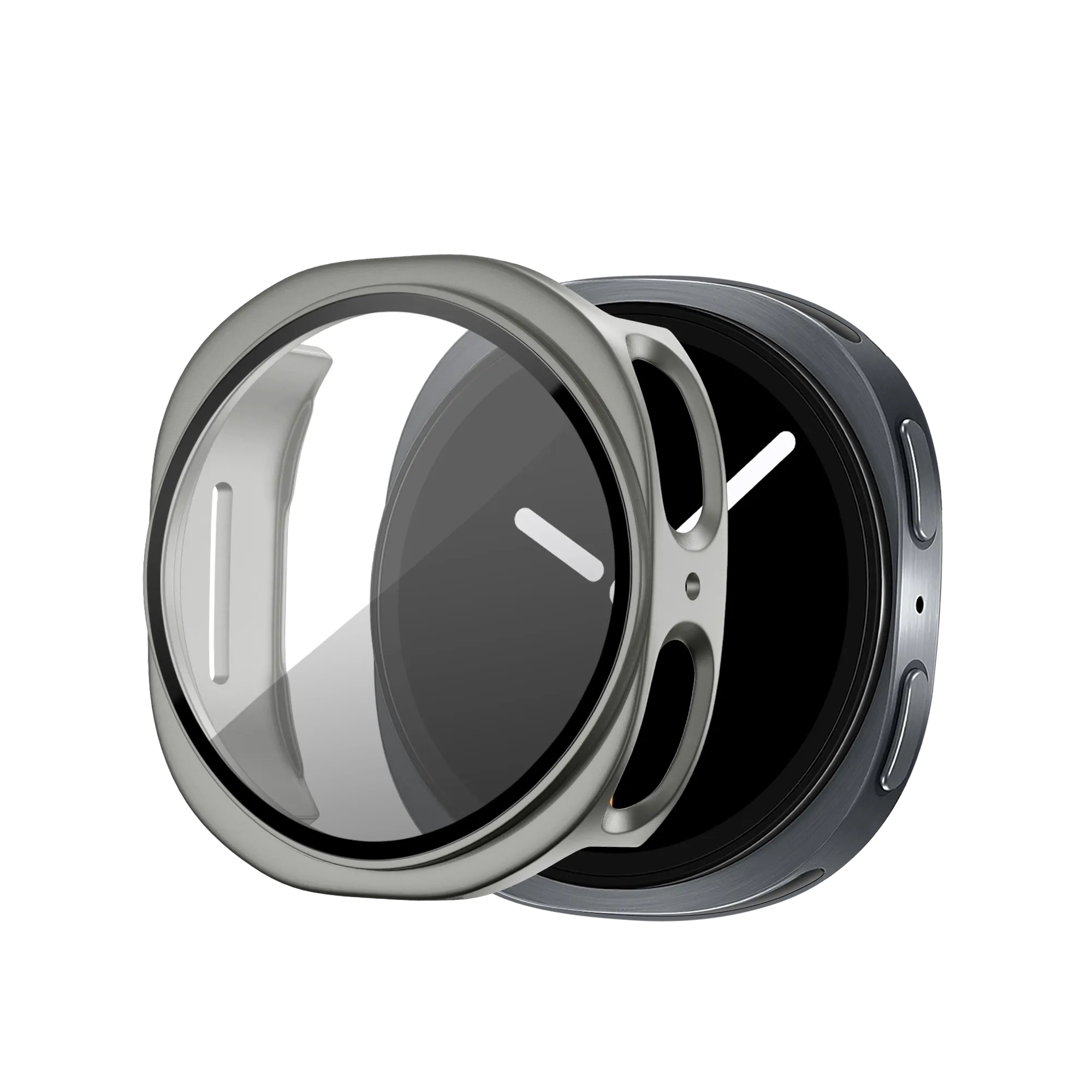 Bandz Coque PC avec verre Samsung Galaxy Watch 8 - 44mm (titane doré)