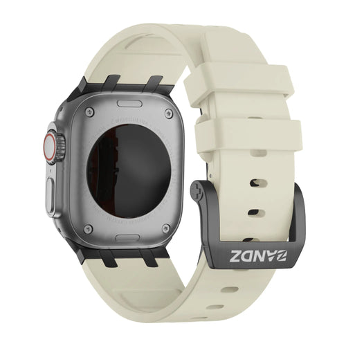 Bandz Bracelet silicone 'Luxe Liquid' Apple Watch (beige/noir)