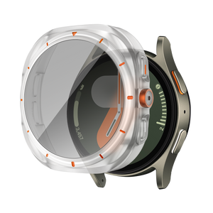 Bandz Coque de PC carrée avec verre Samsung Galaxy Watch 7 - 44 mm (escarcha)