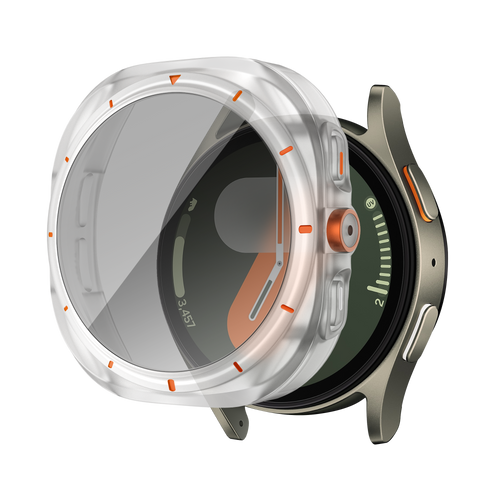 Bandz Coque de PC carrée avec verre Samsung Galaxy Watch 7 - 44 mm (escarcha)