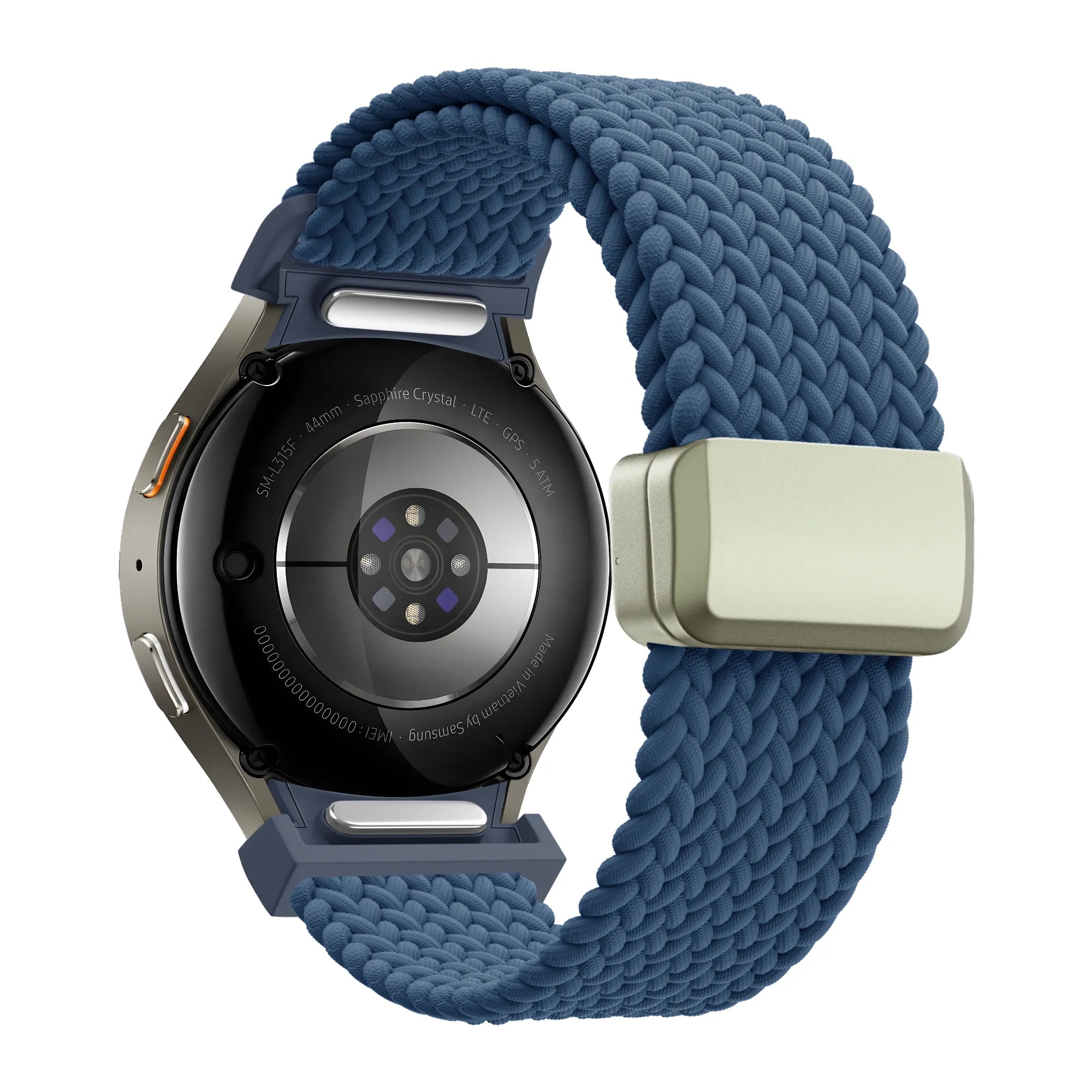 Bandz Samsung Galaxy Watch 4 40mm Braided Strap 'Easy Fit' (Blue)