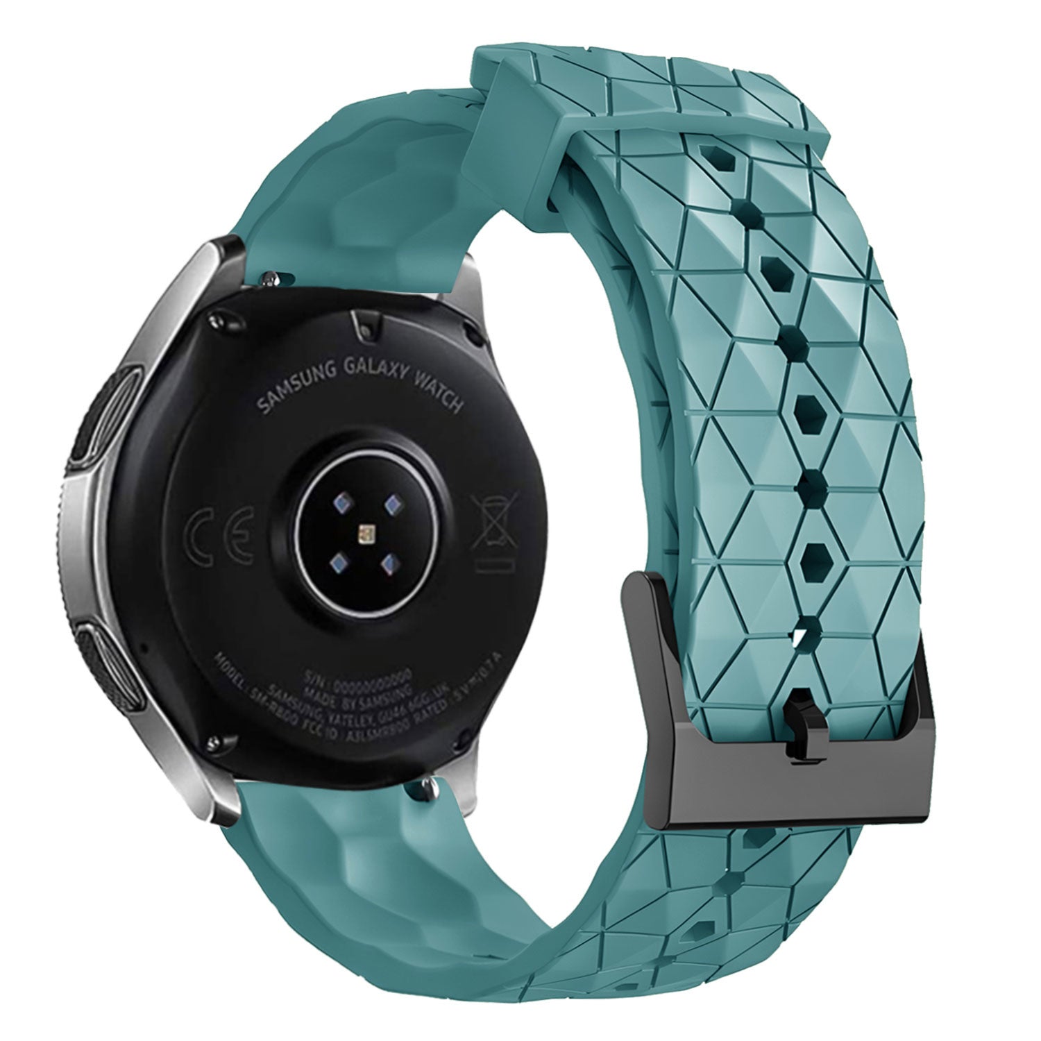 Bracelet silicone 'Hexa' Amazfit Bip 5 (bleu-vert)