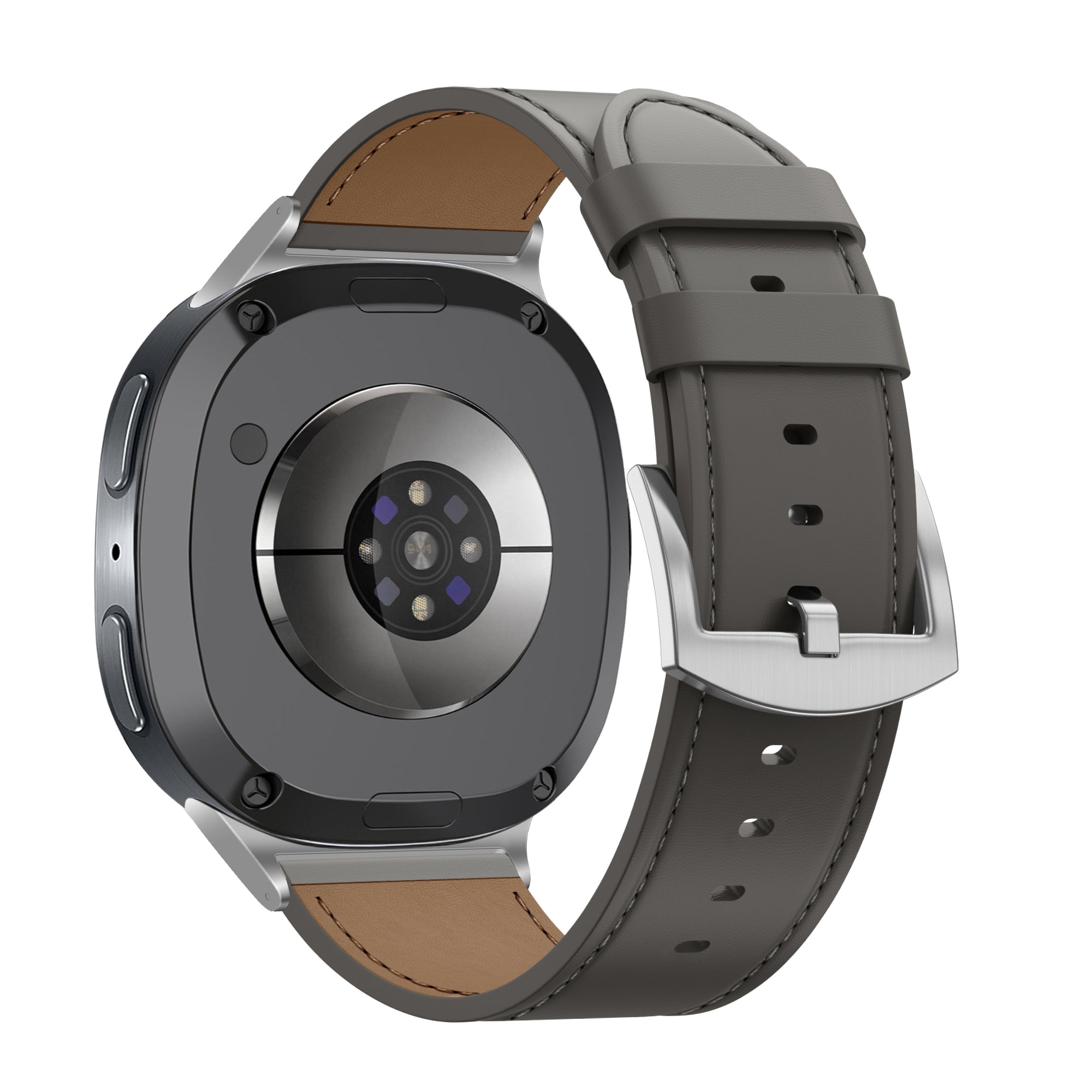 Bandz Bracelet cuir 'Classic' Samsung Galaxy Watch 8 - 44mm (gris foncé)