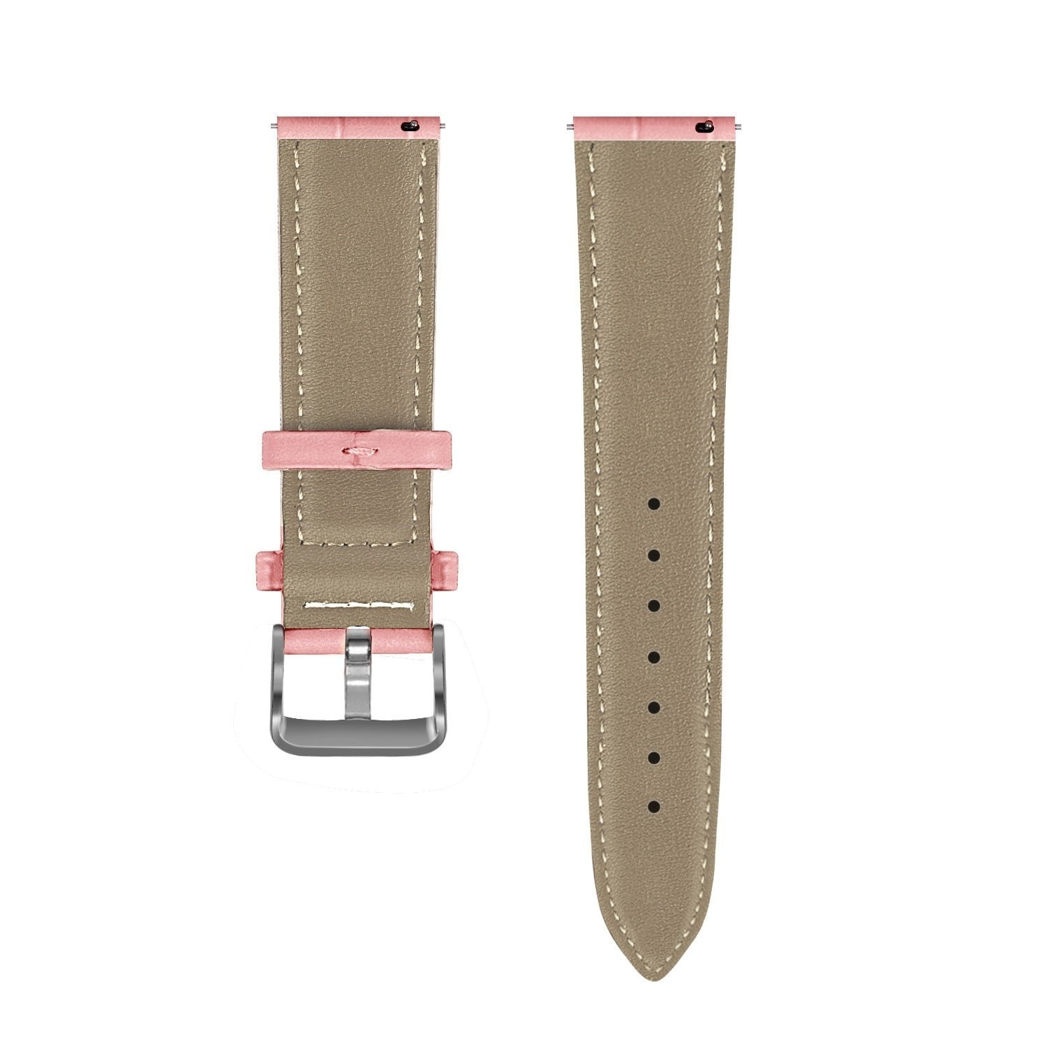Bracelet cuir crocodile granulaire Withings Steel HR - 40mm (rose clair)