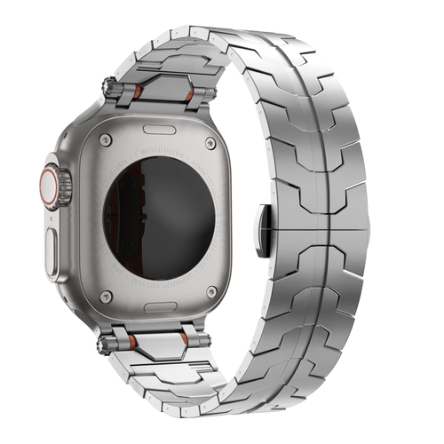 Bandz Bracelet acier granulé 'Deluxe' Apple Watch (argent)