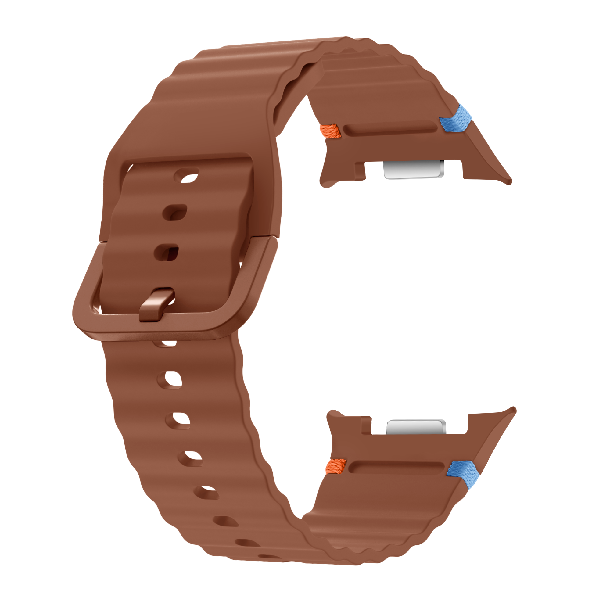 Samsung Galaxy Watch 8 - 44mm Wave Silicone Strap (Brown)