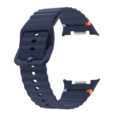 Bracelet silicone Wave Samsung Galaxy Watch 8 - 44mm (bleu foncé)