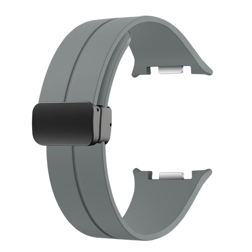 Bracelet silicone avec boucle Samsung Galaxy Watch 8 Classic (gris foncé)