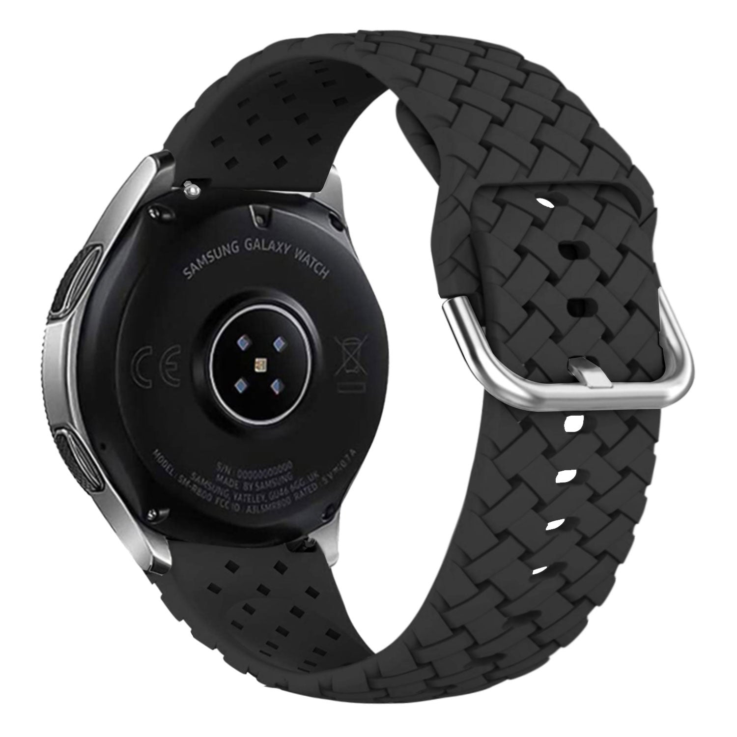 Bracelet silicone tressé Amazfit GTR Mini (noir)