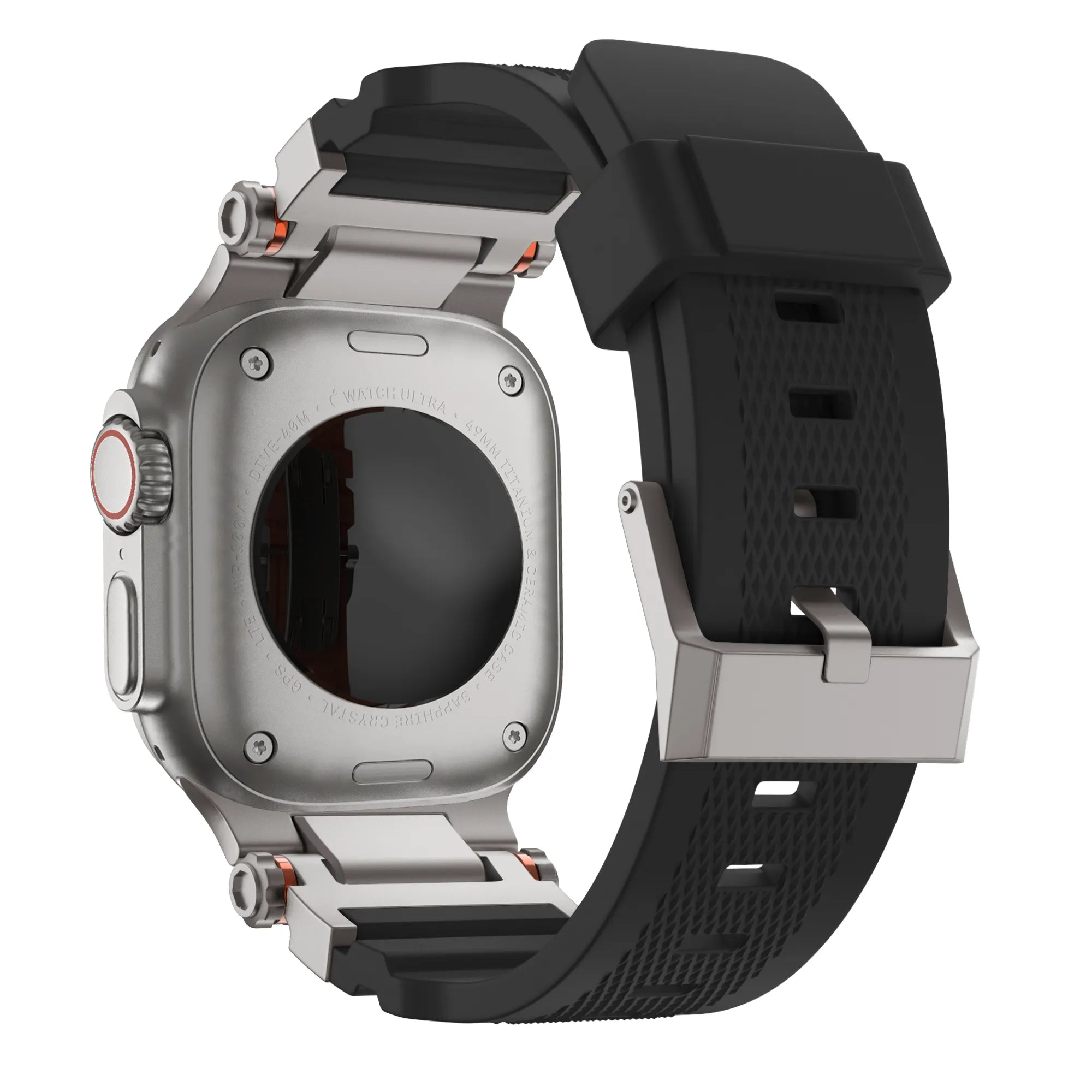 Bandz Bracelet silicone 'Explorer' Apple Watch (noir avec titane)