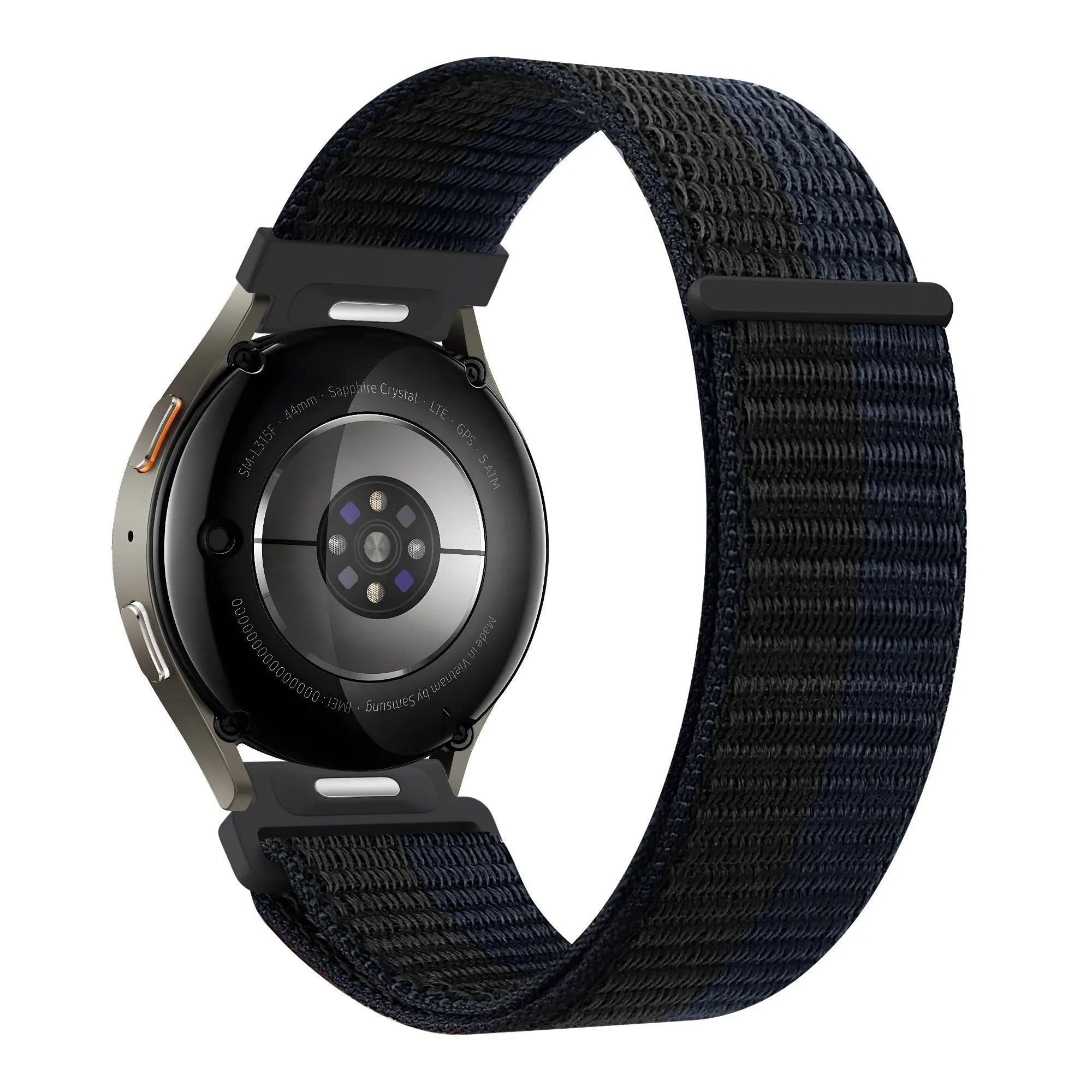 Bandz Bracelet nylon 'Easy Fit' Oppo Watch X2 (noir/bleu)