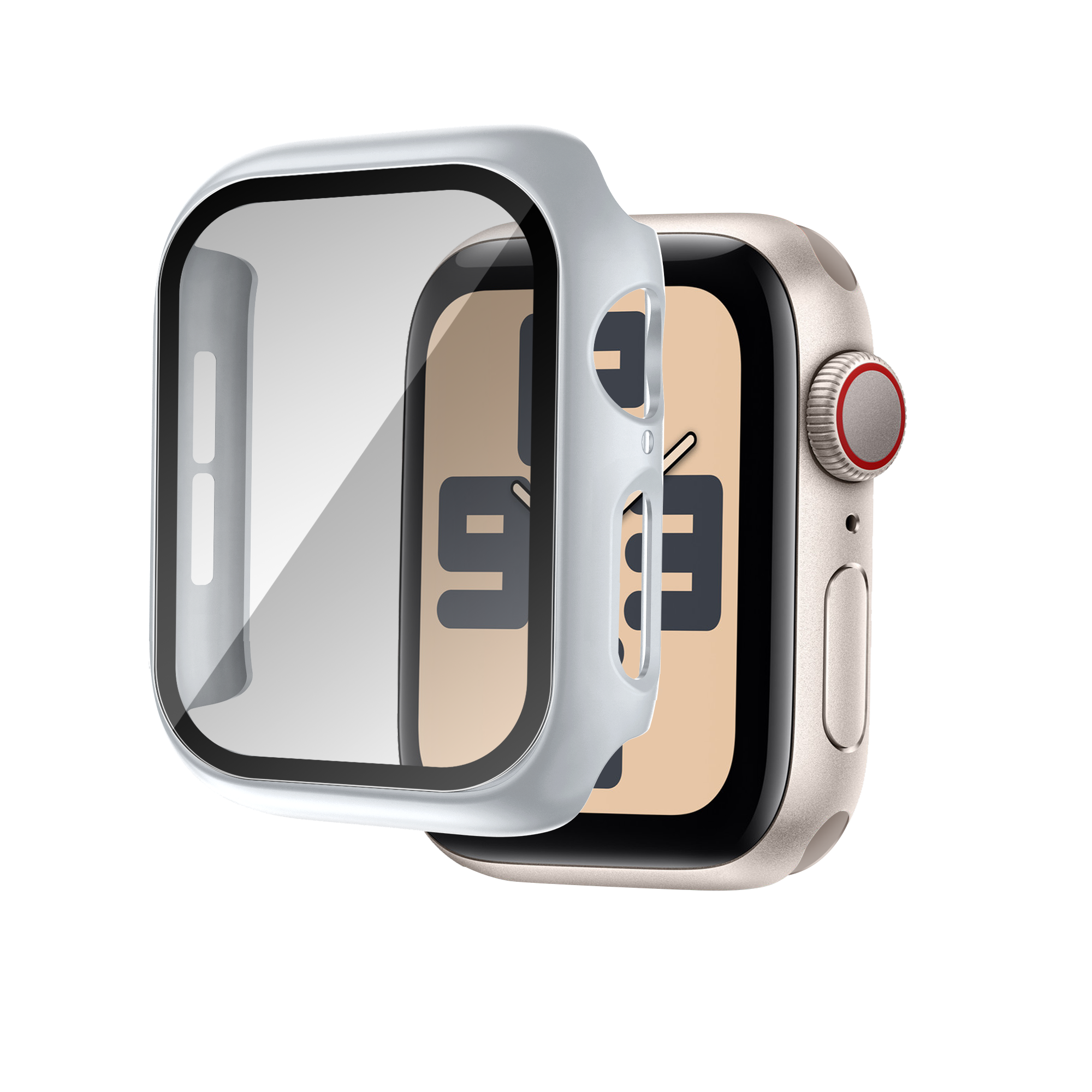 Bandz Coque PC avec verre Apple Watch 11 - 46mm (argent)