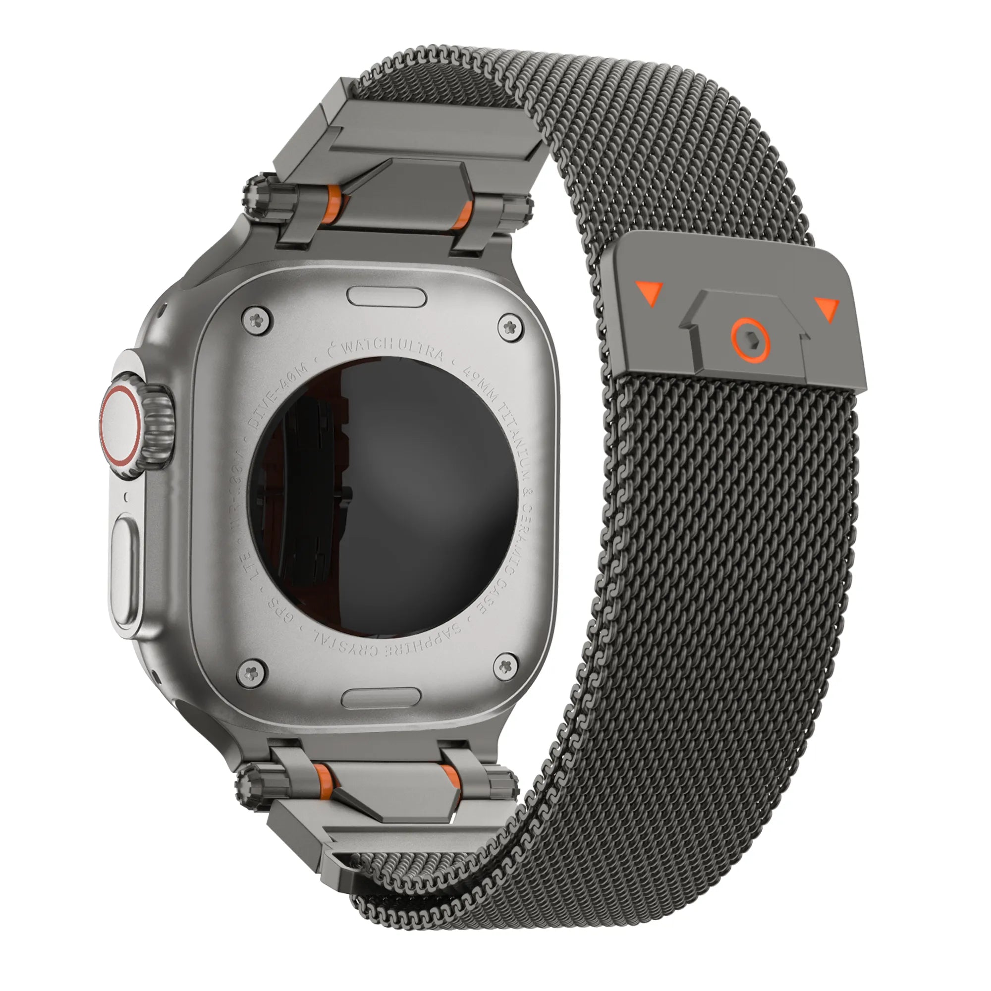 Bandz Apple Watch Rugged Milanese Loop Strap (Titanium Grey)