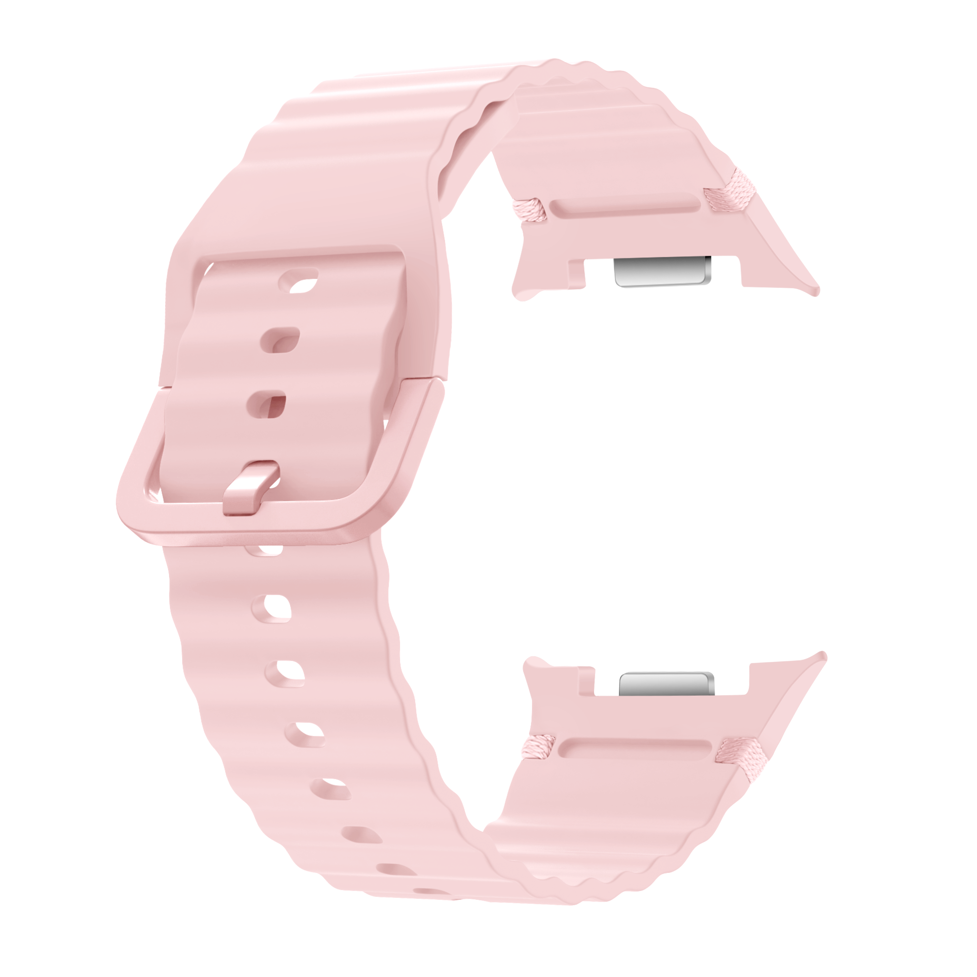 Samsung Galaxy Watch 8 - 44mm Wave Silicone Strap (Pink)