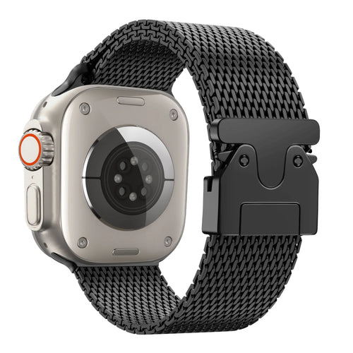 Bandz Bracelet Milanais Loop avec P-buckle Apple Watch (noir)