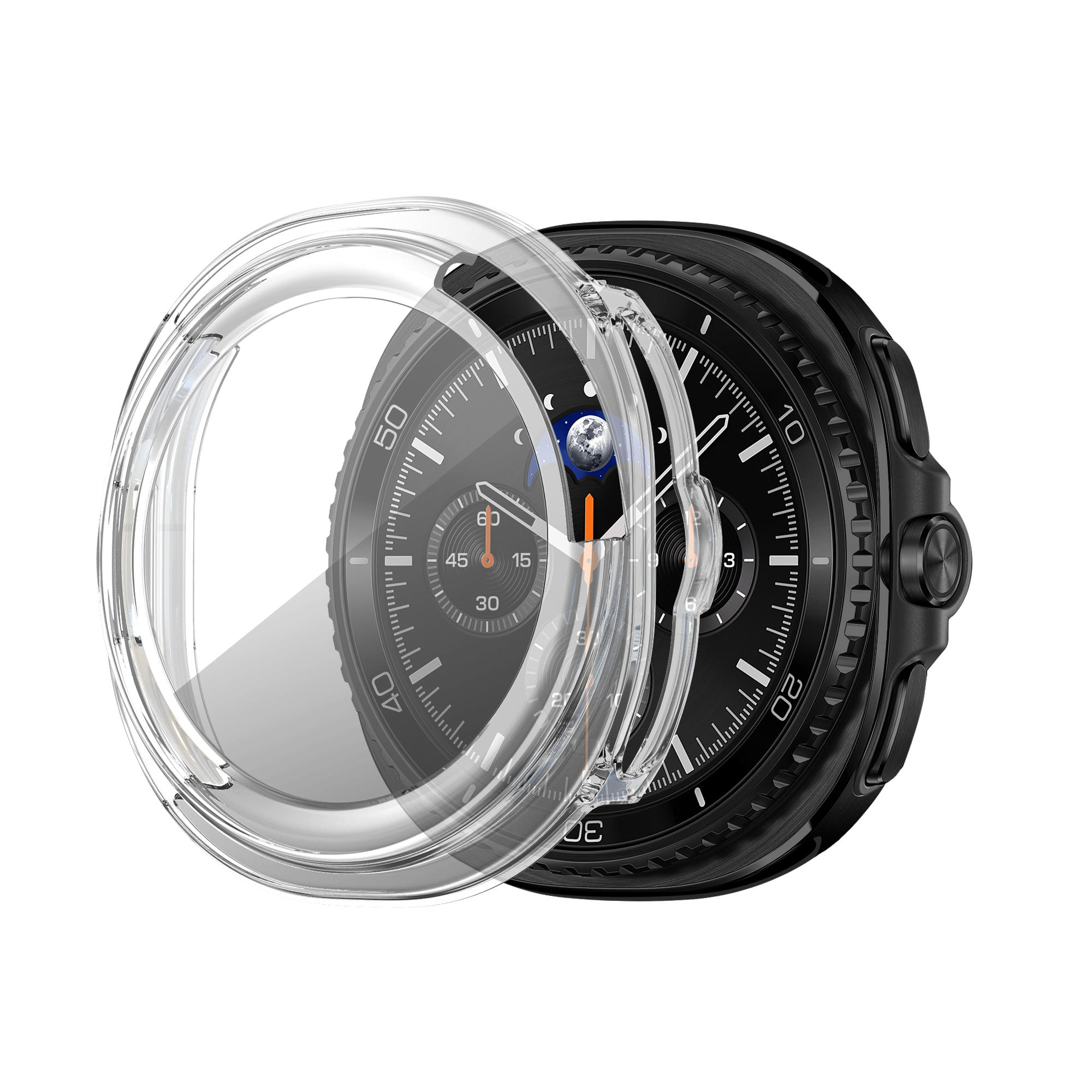 Bandz Coque PC avec verre Samsung Galaxy Watch 8 Classic (transparent)