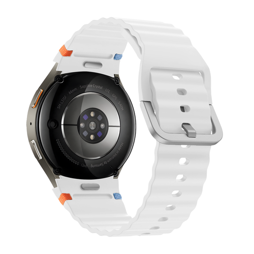 Bandz Samsung Galaxy Watch 4 44mm Wave Strap 'Easy Fit' (White)