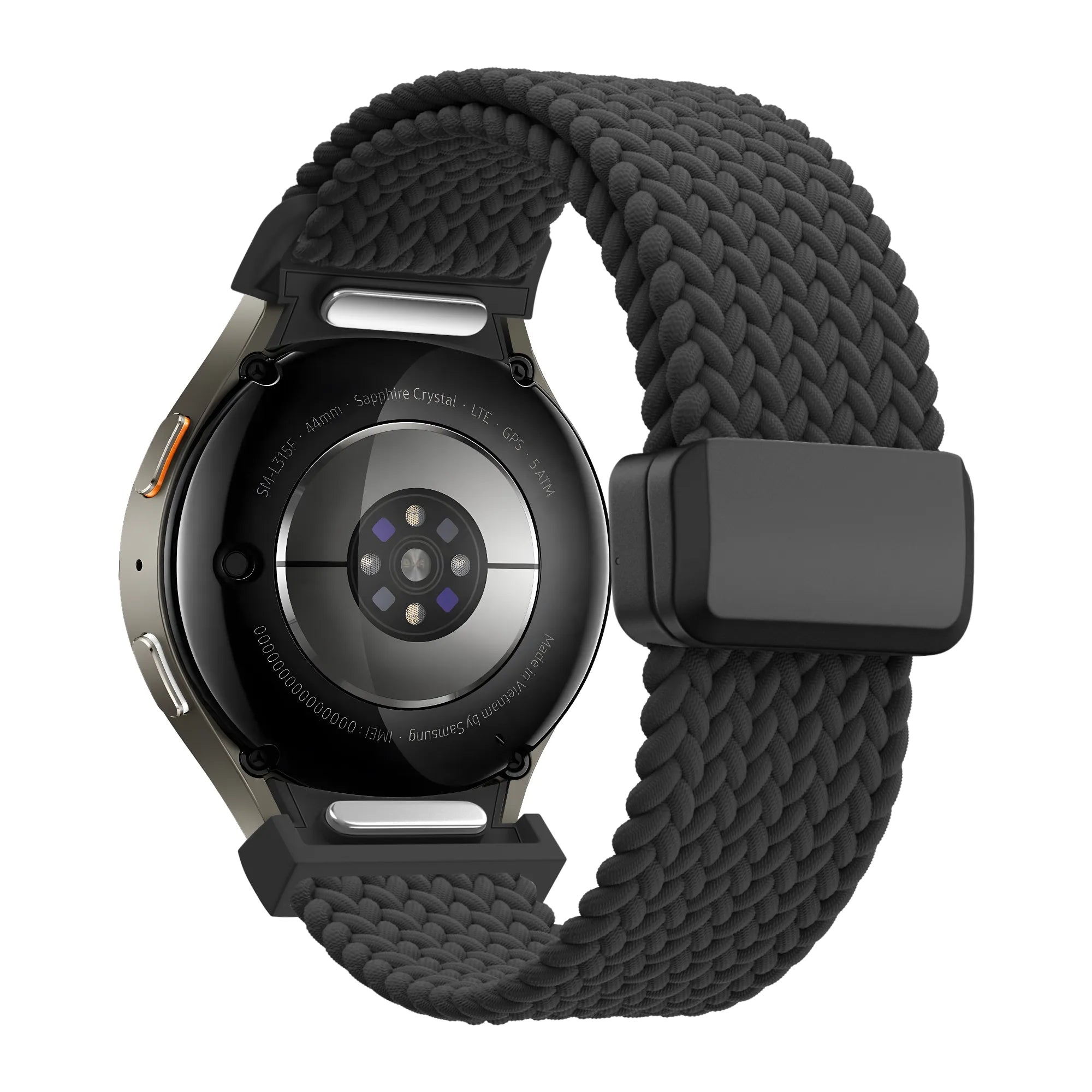Bandz Bracelet trensé 'Easy Fit' Samsung Galaxy Watch 6 Classic - 43mm (noir)