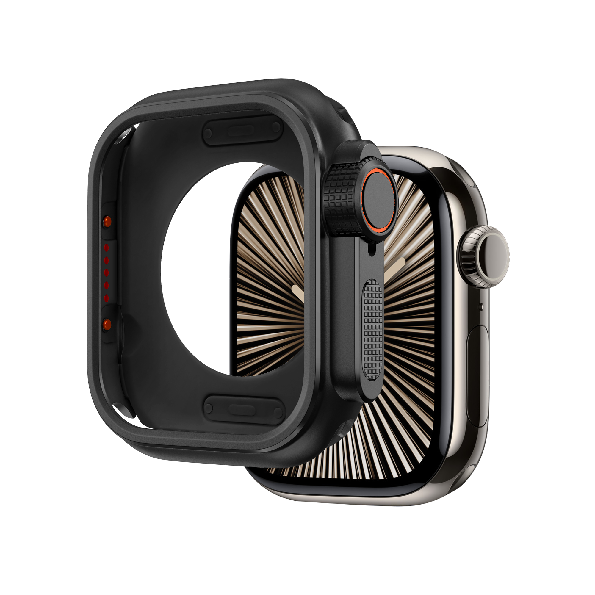 Bandz Coque acier Apple Watch 11 - 46mm (noir)