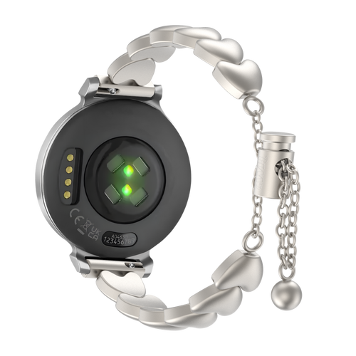 xoxo Wildhearts Bracelet acier 'hearts' Garmin Lily 2 (lumière stellaire)