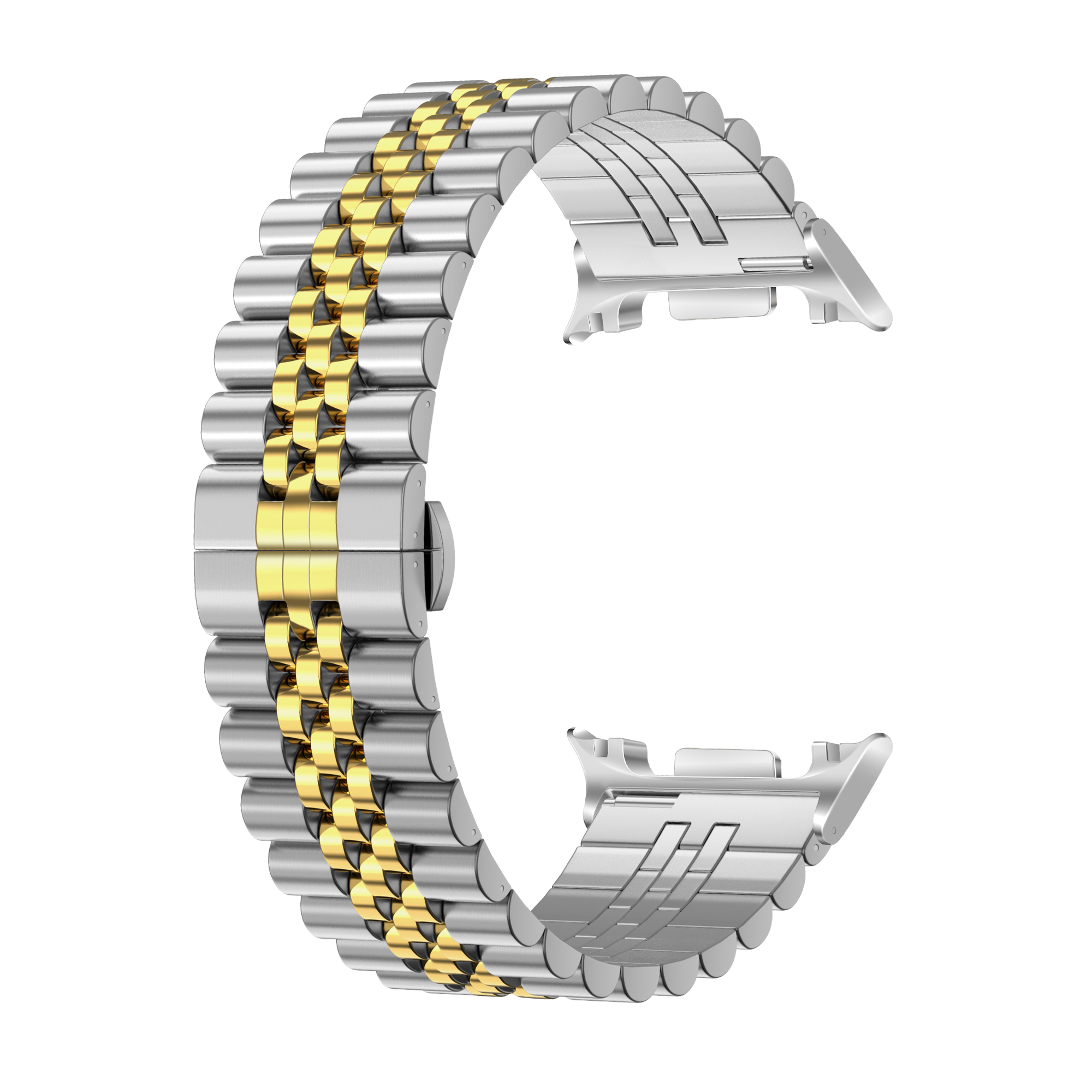 Bracelet acier Jubilee Samsung Galaxy Watch 8 Classic (argent/or)