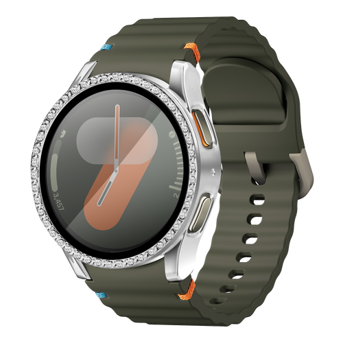 Coque diament avec verre Samsung Galaxy Watch 7 - 40mm (argenté)
