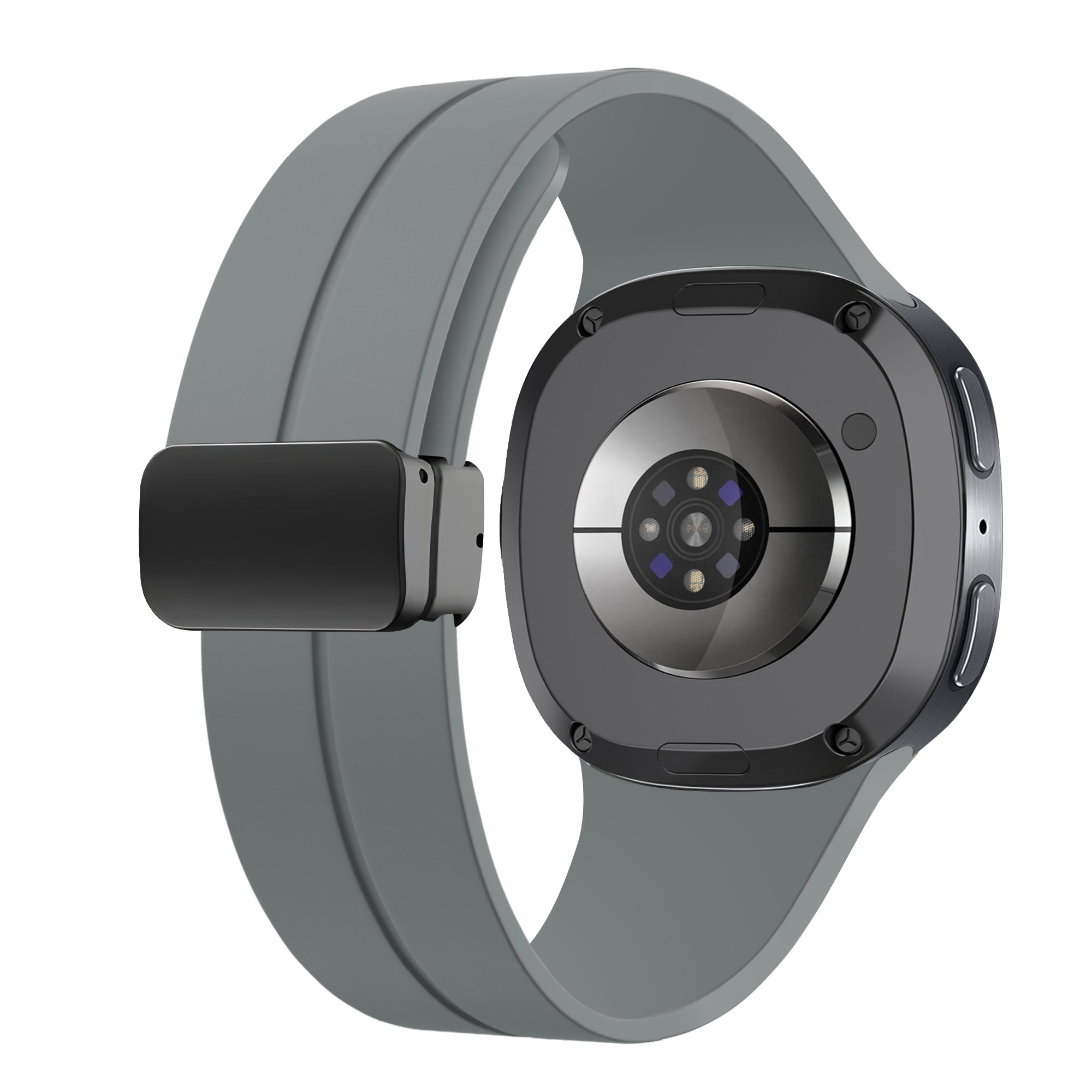 Bracelet silicone avec boucle Samsung Galaxy Watch 8 - 40mm (gris foncé)