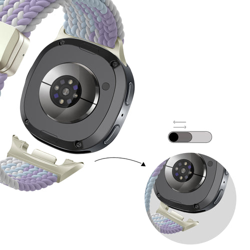 Bandz Bracelet tissé magnétique Samsung Galaxy Watch 8 - 44mm (violet mixte)