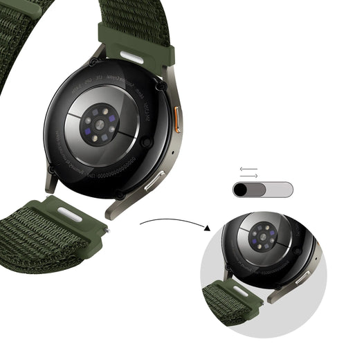 Bandz OnePlus Watch 3 Nylon Strap 'Easy Fit' (Green)