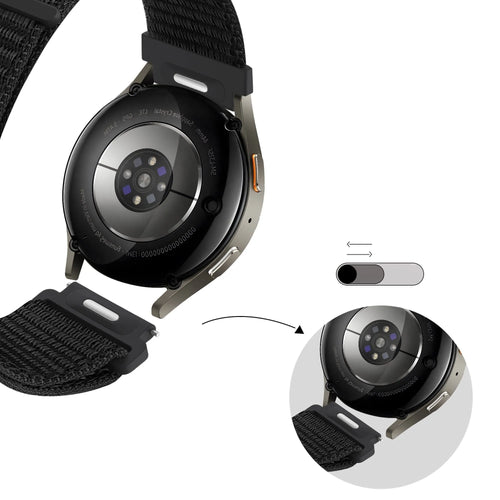Bandz Bracelet nylon 'Easy Fit' Amazfit Balance (noir)