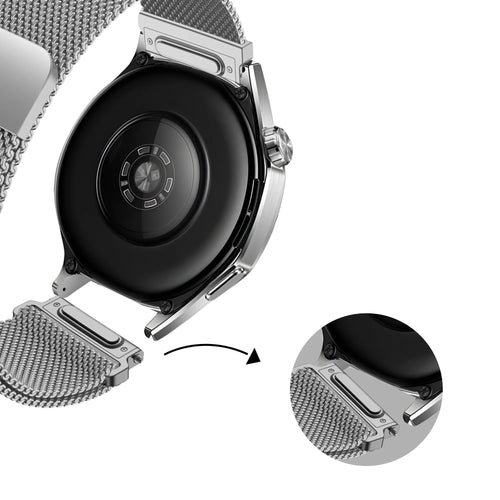 Bandz Bracelet milanais 'One Push' OnePlus Watch 3 (argent)