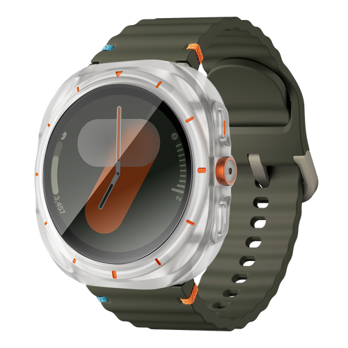 Bandz Coque de PC carrée avec verre Samsung Galaxy Watch 7 - 44 mm (escarcha)