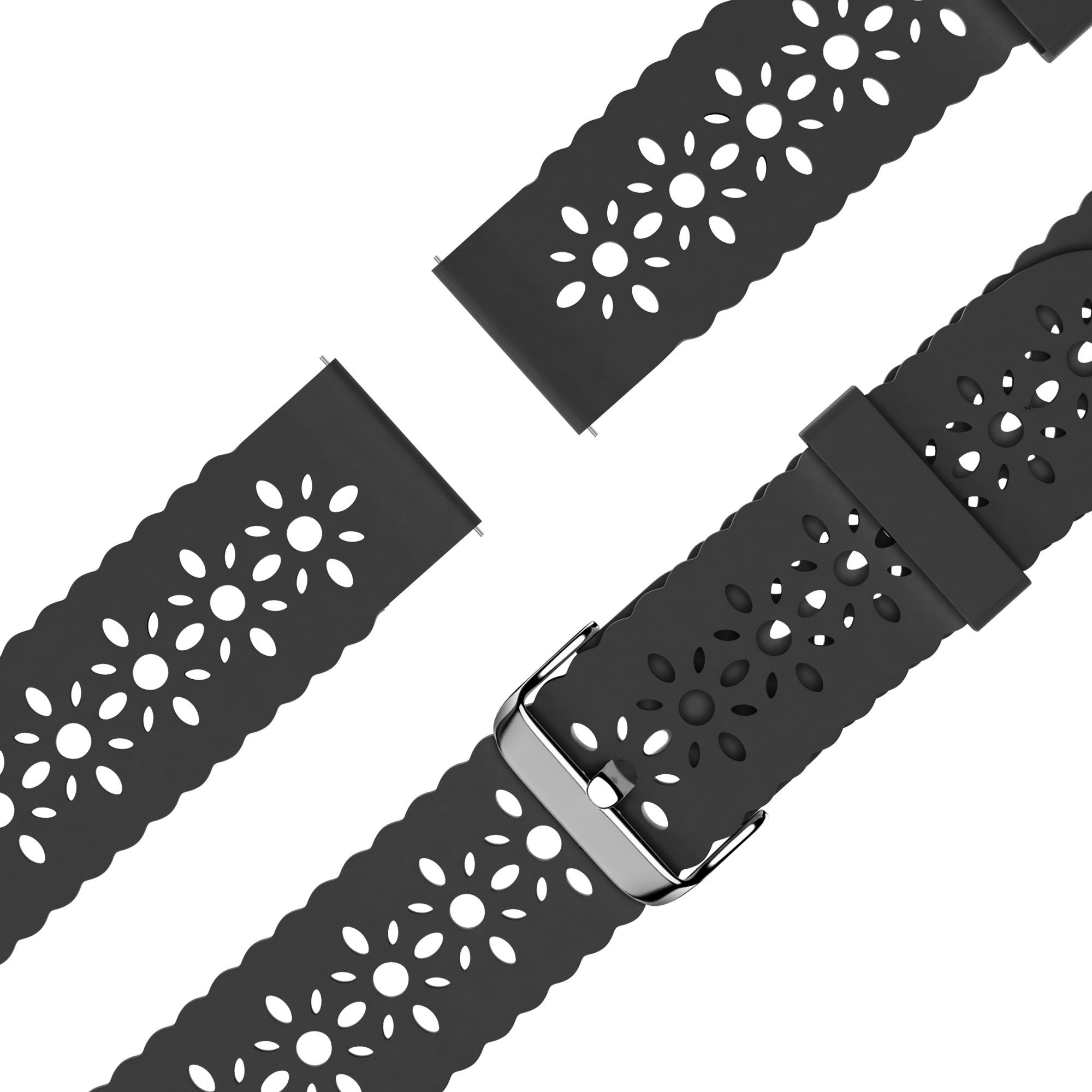 Bandz Bracelet silicone avec motif Coros Pace 2 (noir)