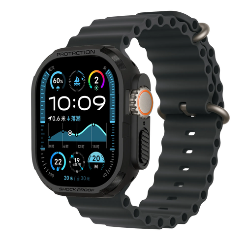 Bandz Coque TPU robuste Apple Watch Ultra - 49mm (noir)