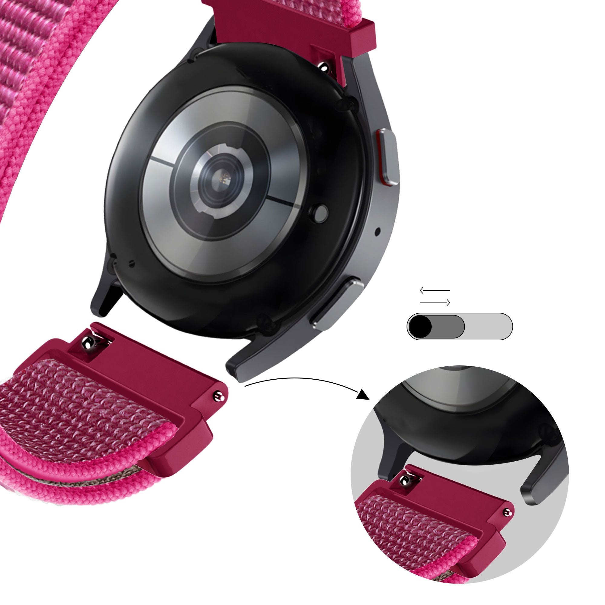 Bandz Bracelet nylon Loop Garmin Vivomove HR (fruit du dragon)