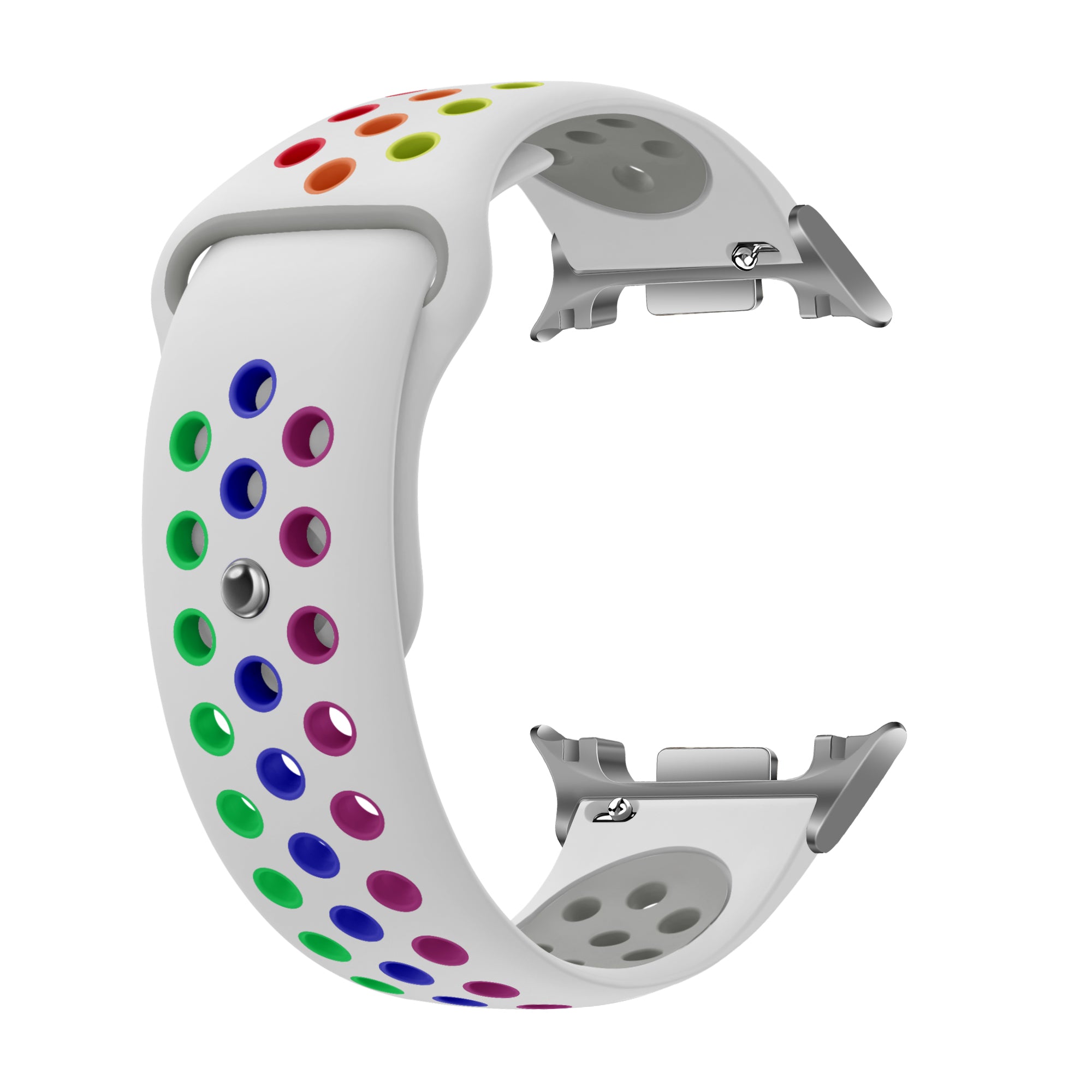 Bracelet sport Samsung Galaxy Watch 8 - 44mm (blanc/coloré)