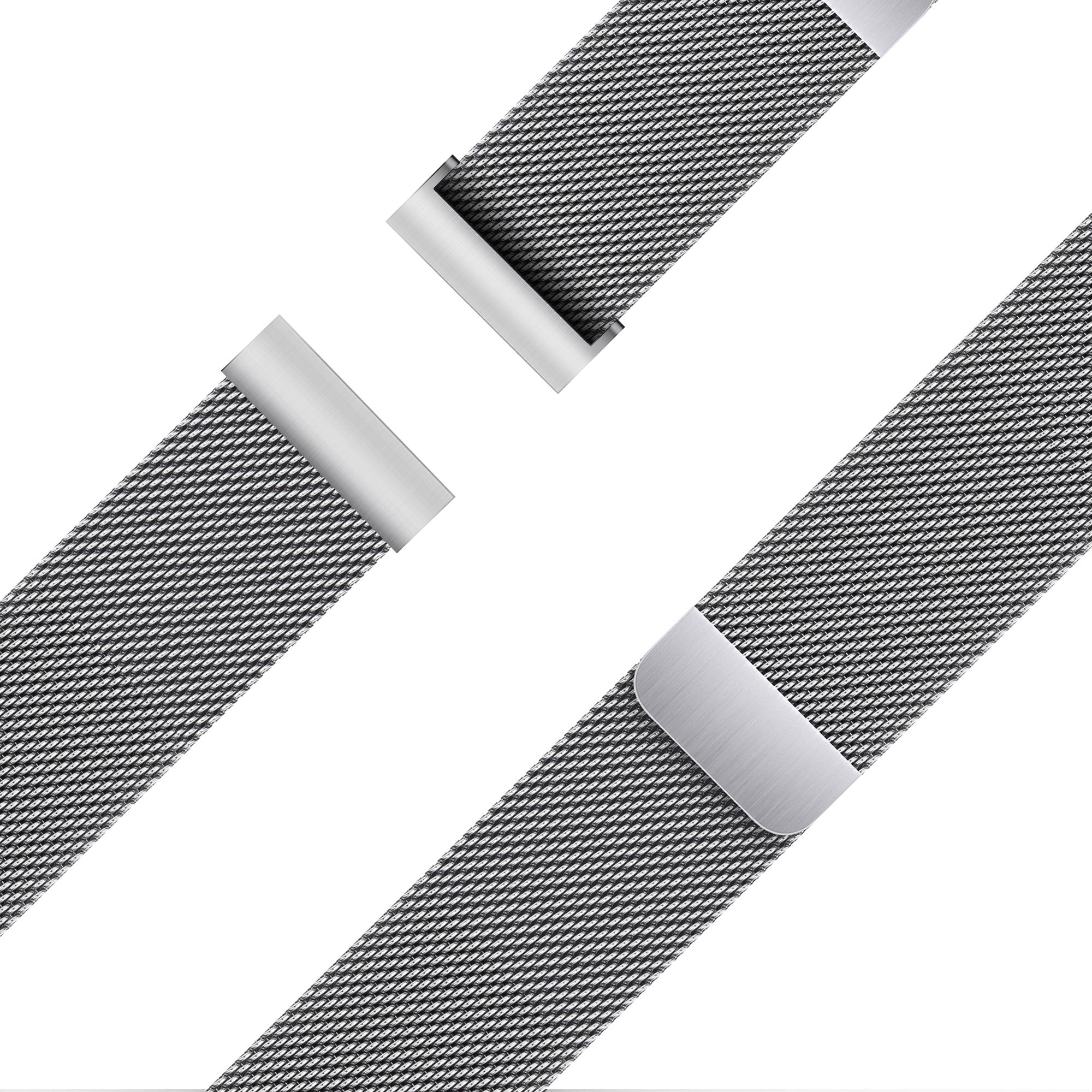 Bandz Bracelet milanais Garmin Vivoactive 4 (argent)