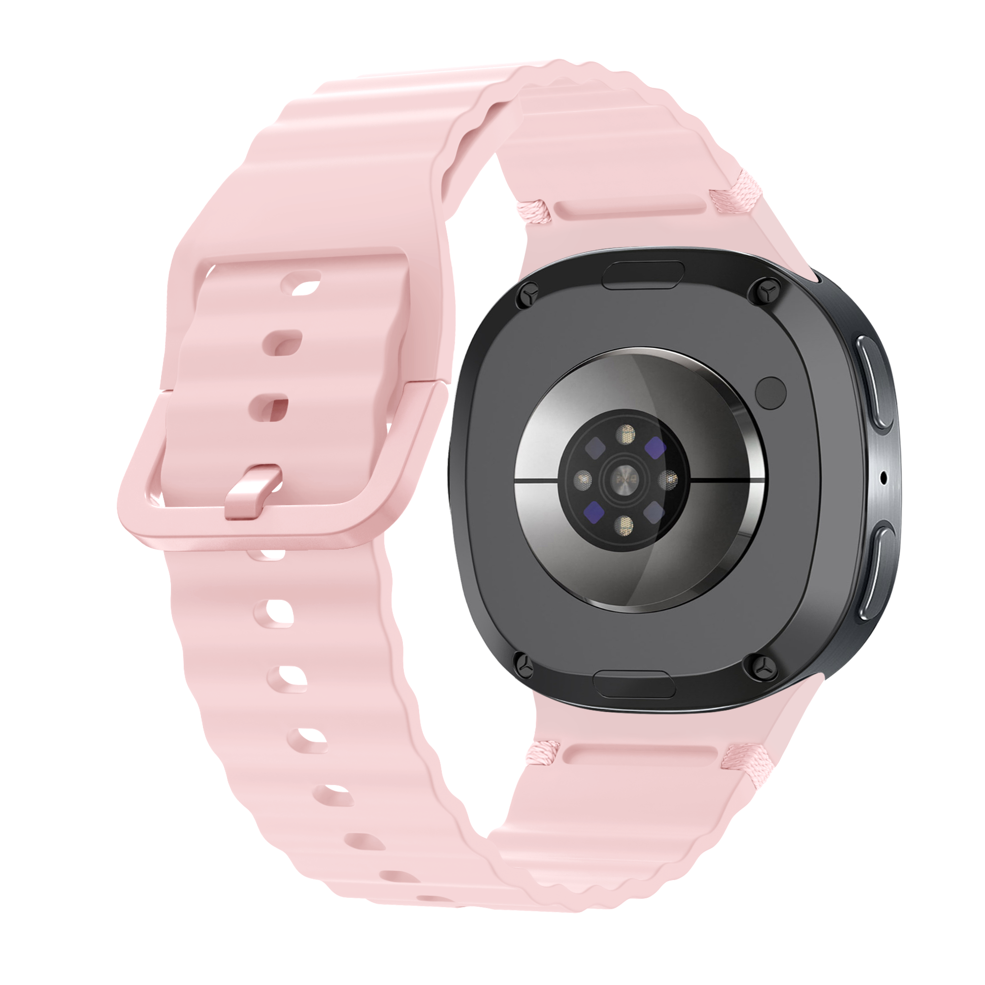 Bracelet silicone ondulé Samsung Galaxy Watch 8 Classic (rose)
