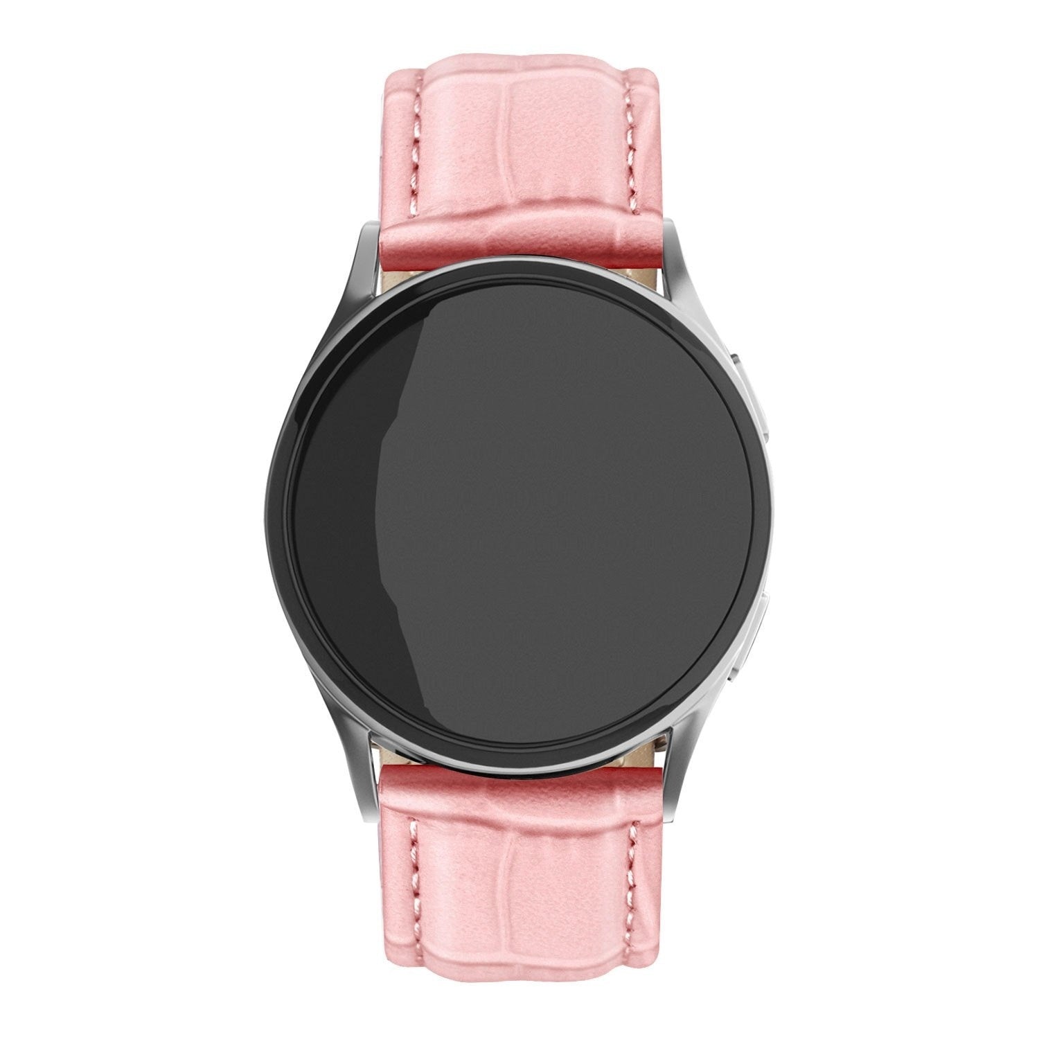 Bracelet cuir crocodile granulaire Withings ScanWatch 2 - 42mm (rose délicat)