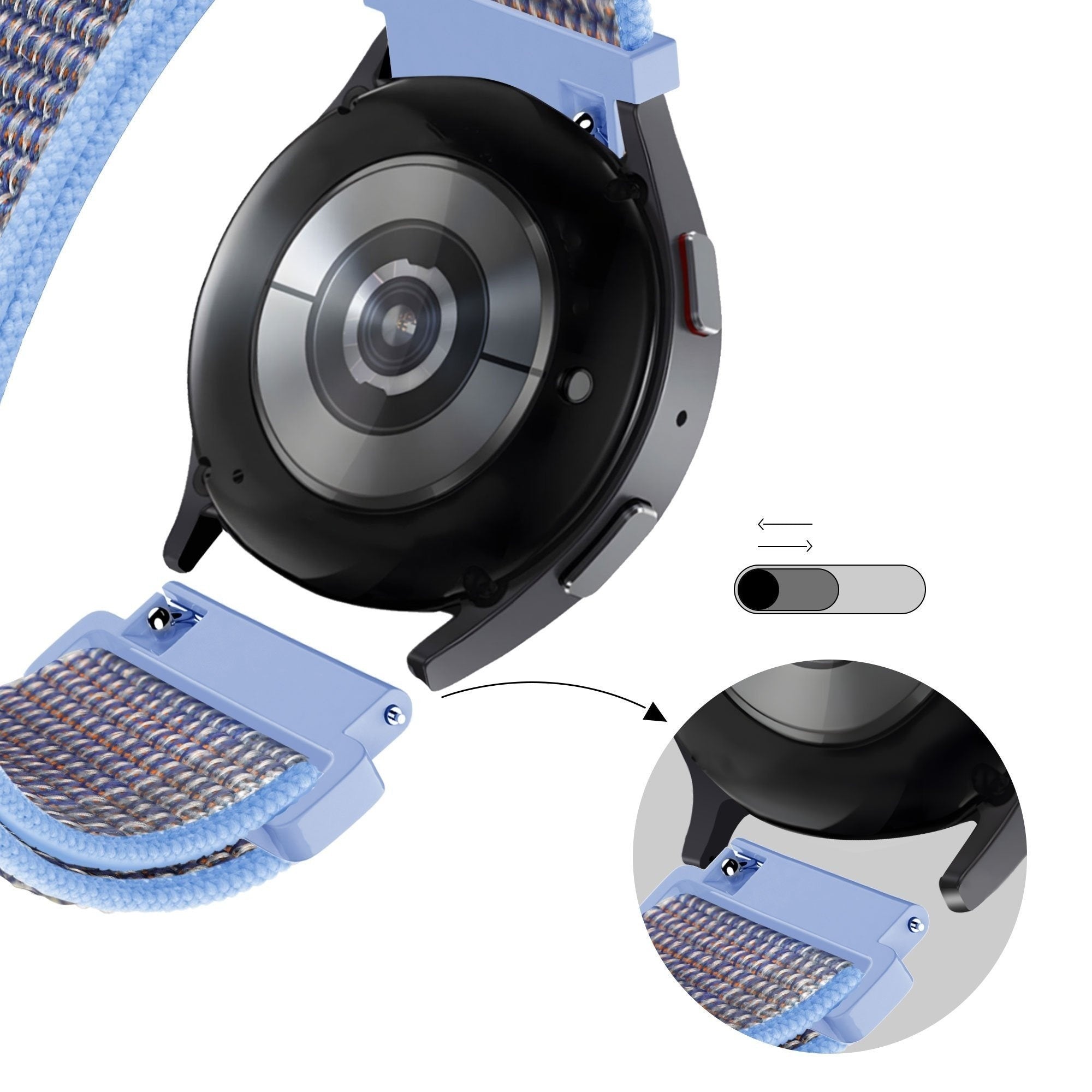 Bandz Coros Apex 42mm Nylon Loop Strap (Azure Blue)