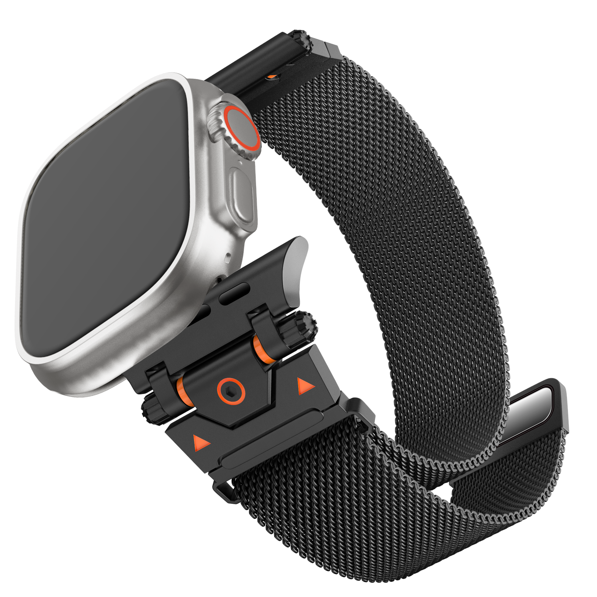 Bandz Apple Watch Rugged Milanese Loop Strap (Black)