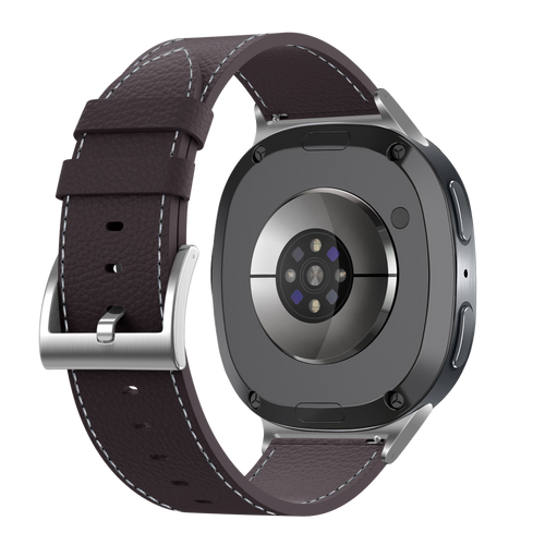Samsung Galaxy Watch 8 - 44mm Leather Grain Strap (Coffee Brown)