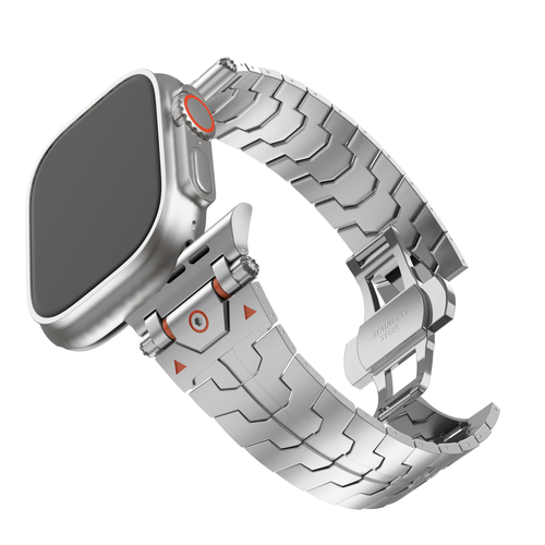 Bandz Bracelet acier granulé 'Deluxe' Apple Watch (argent)