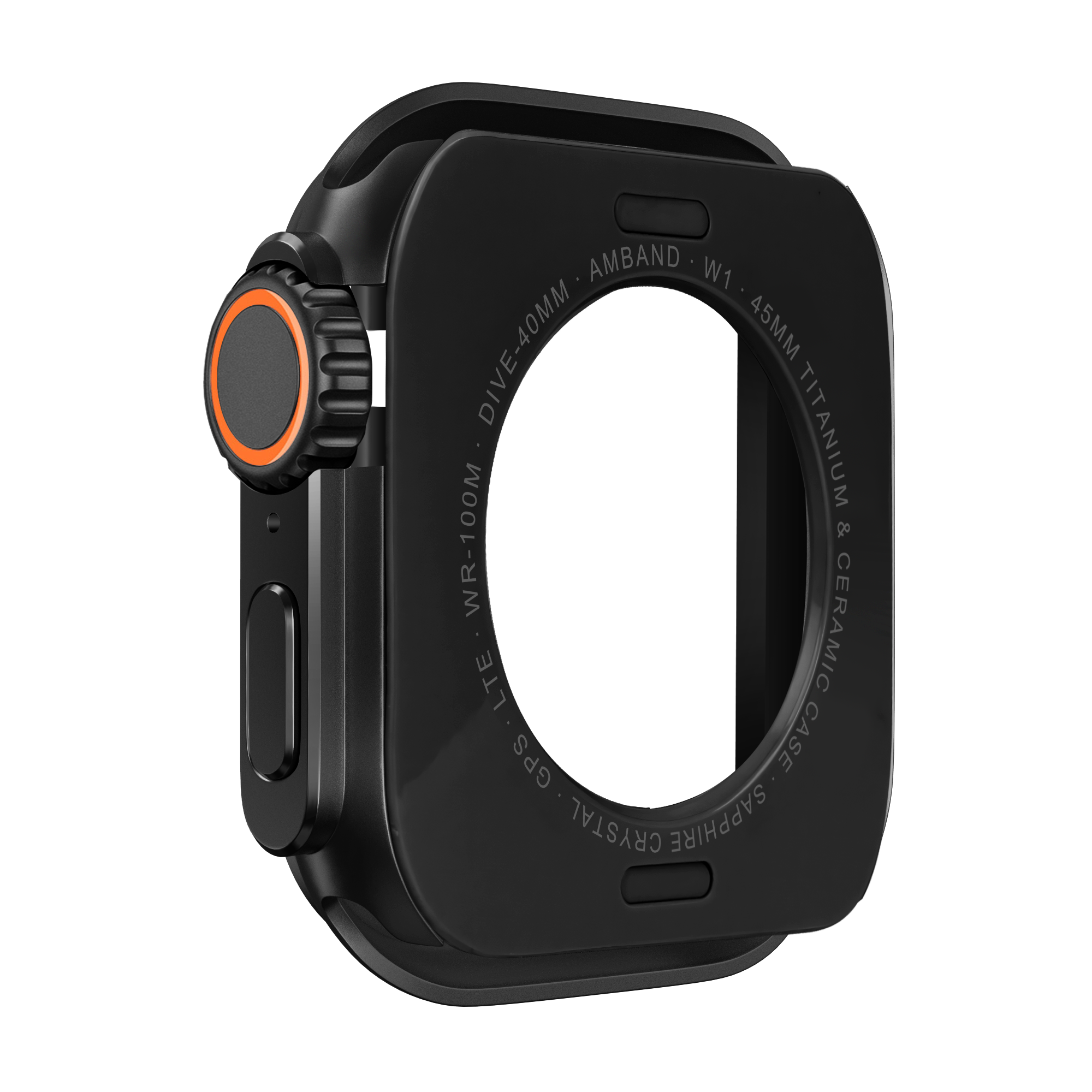 Bandz Coque metallique Apple Watch 7/8/9 - 45mm (noir)