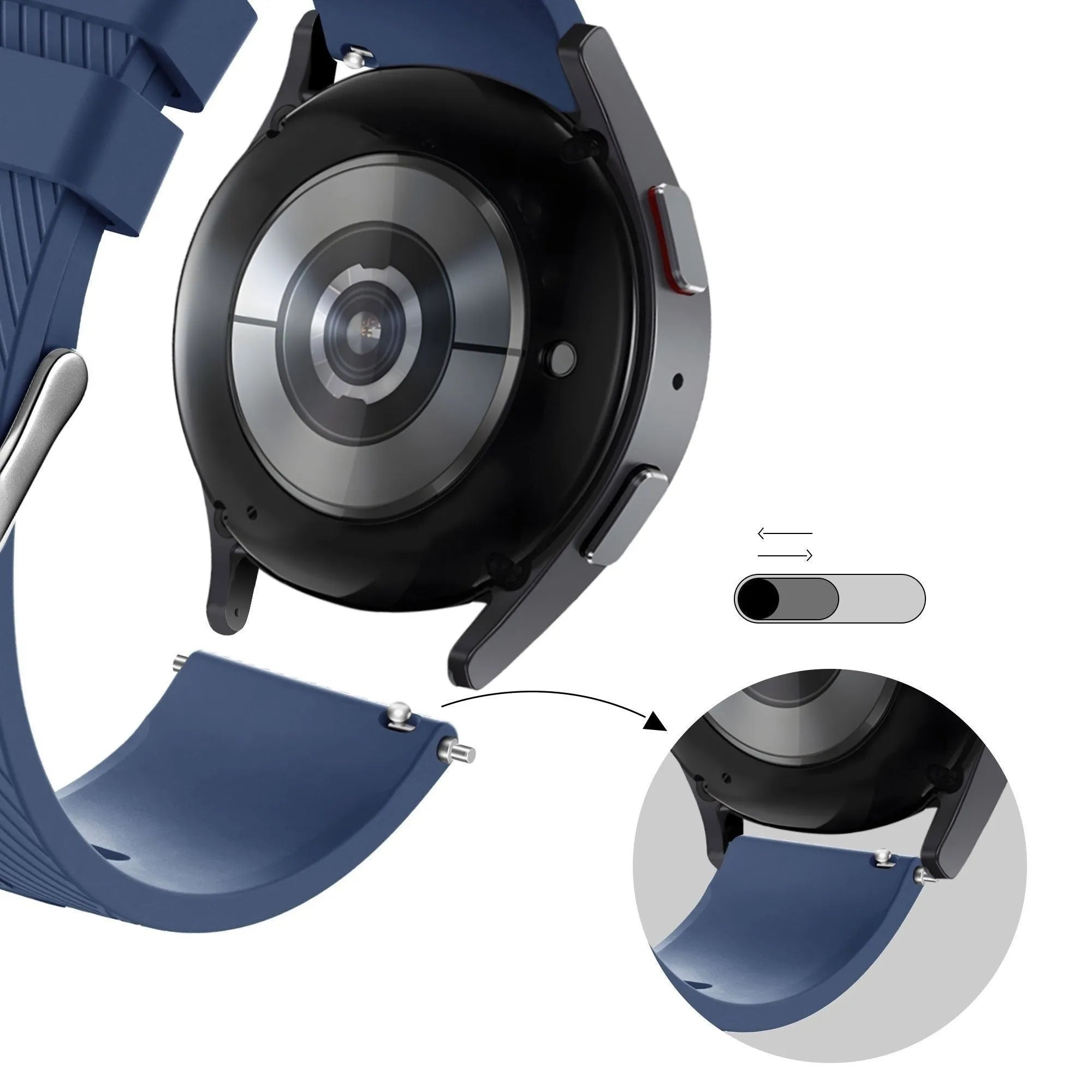 Bandz Coros Pace 3 Silicone Strap 'Deluxe' (Dark Blue)