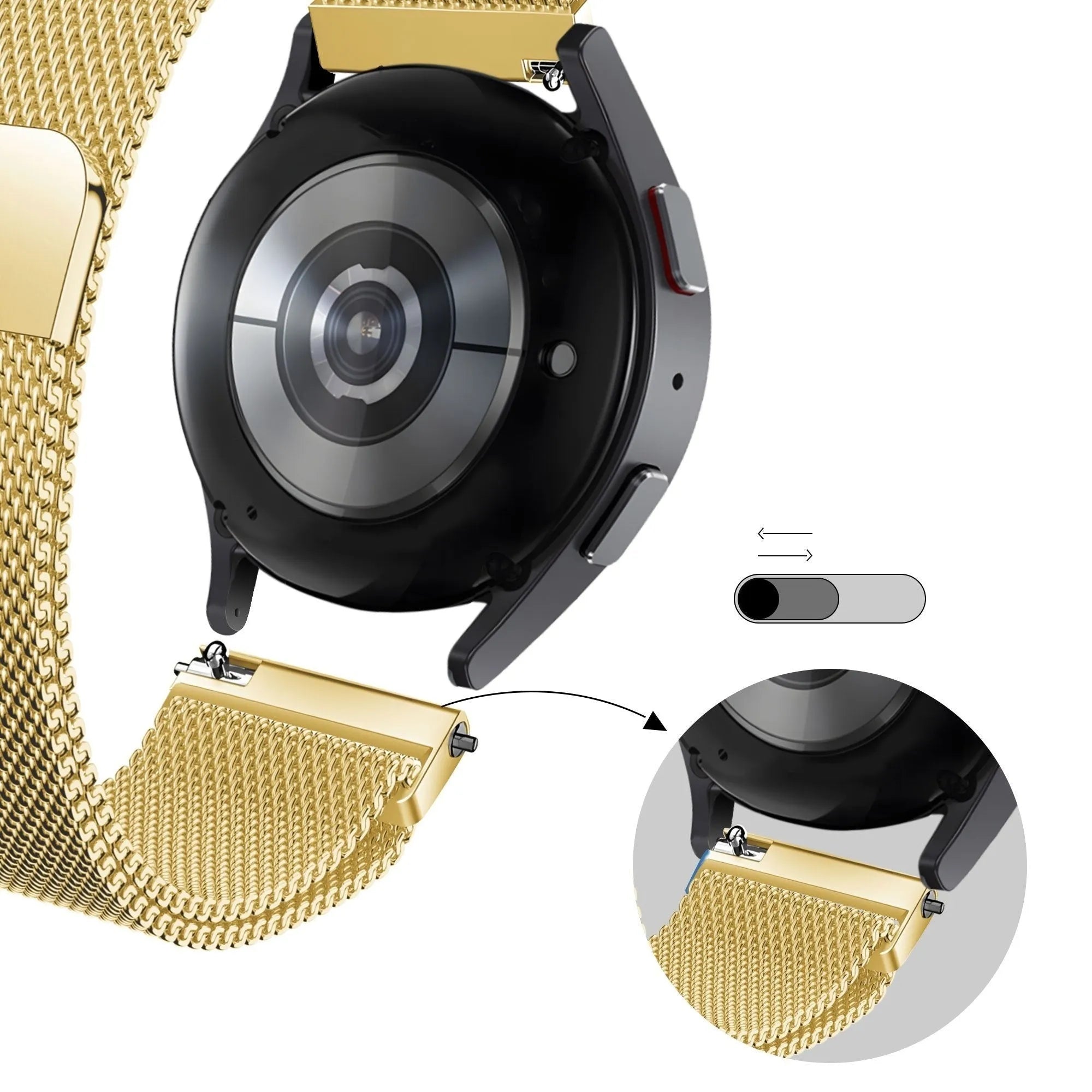 Bandz Gard Pro Health Smartwatch 3 - 41mm Milanese Loop Strap (Gold)