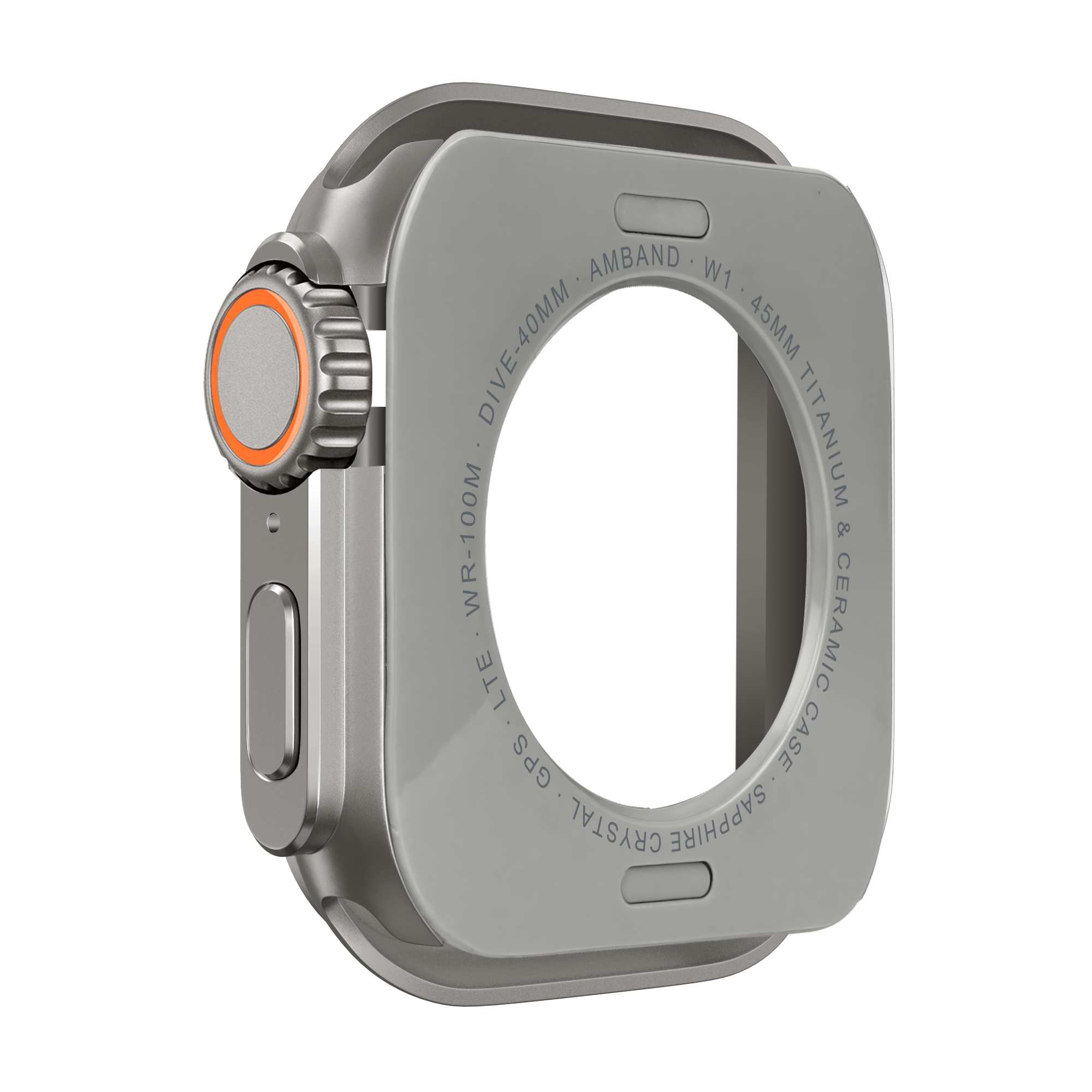 Bandz Apple Watch 7/8/9 - 45mm Metal Case (Titanium)