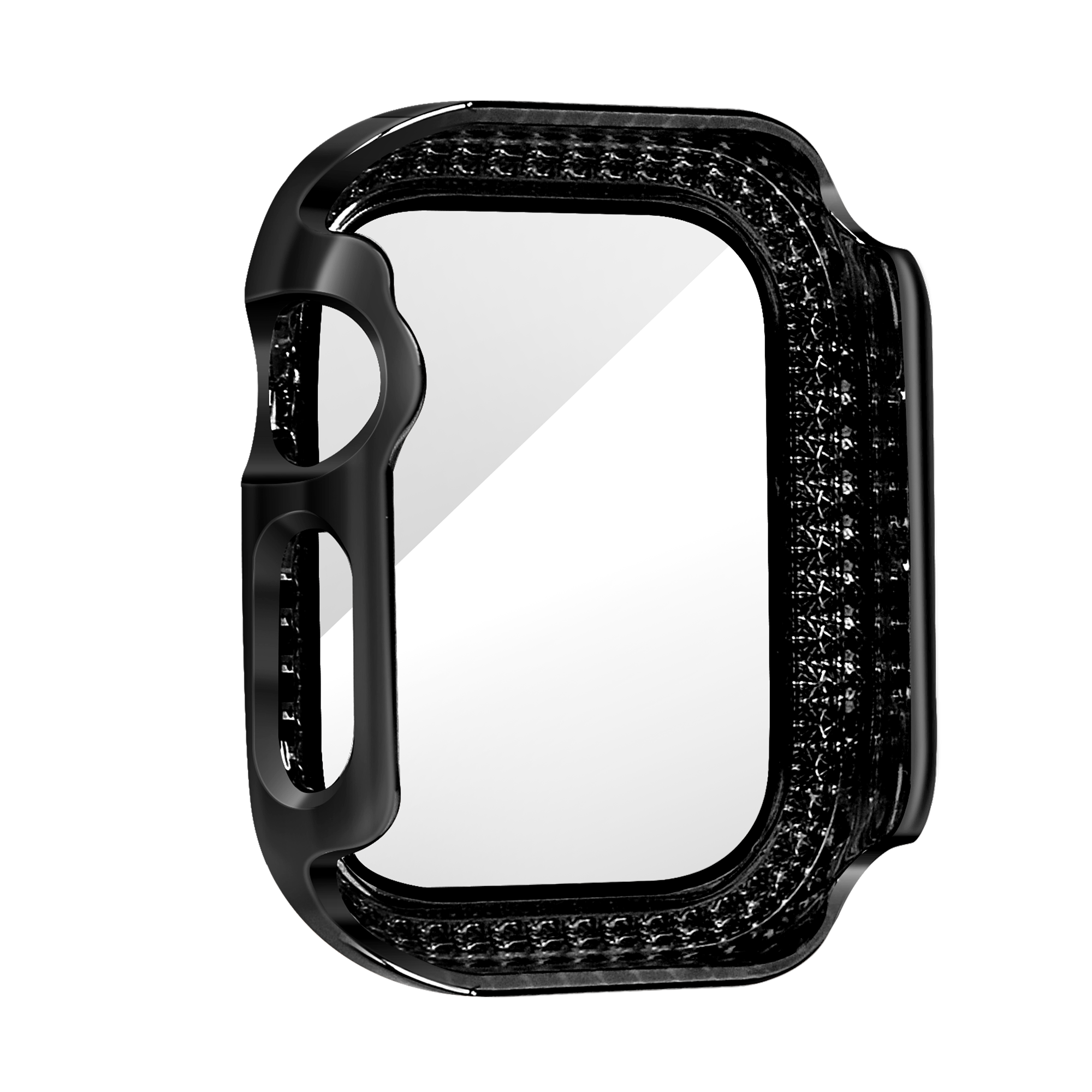 Bandz Coque diamant avec verre Apple Watch 11 - 42mm (noir)