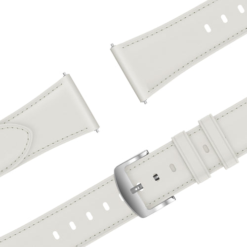 Bandz Bracelet cuir 'Easy Fit' Huawei Watch GT 5 Pro - 42mm (blanc)